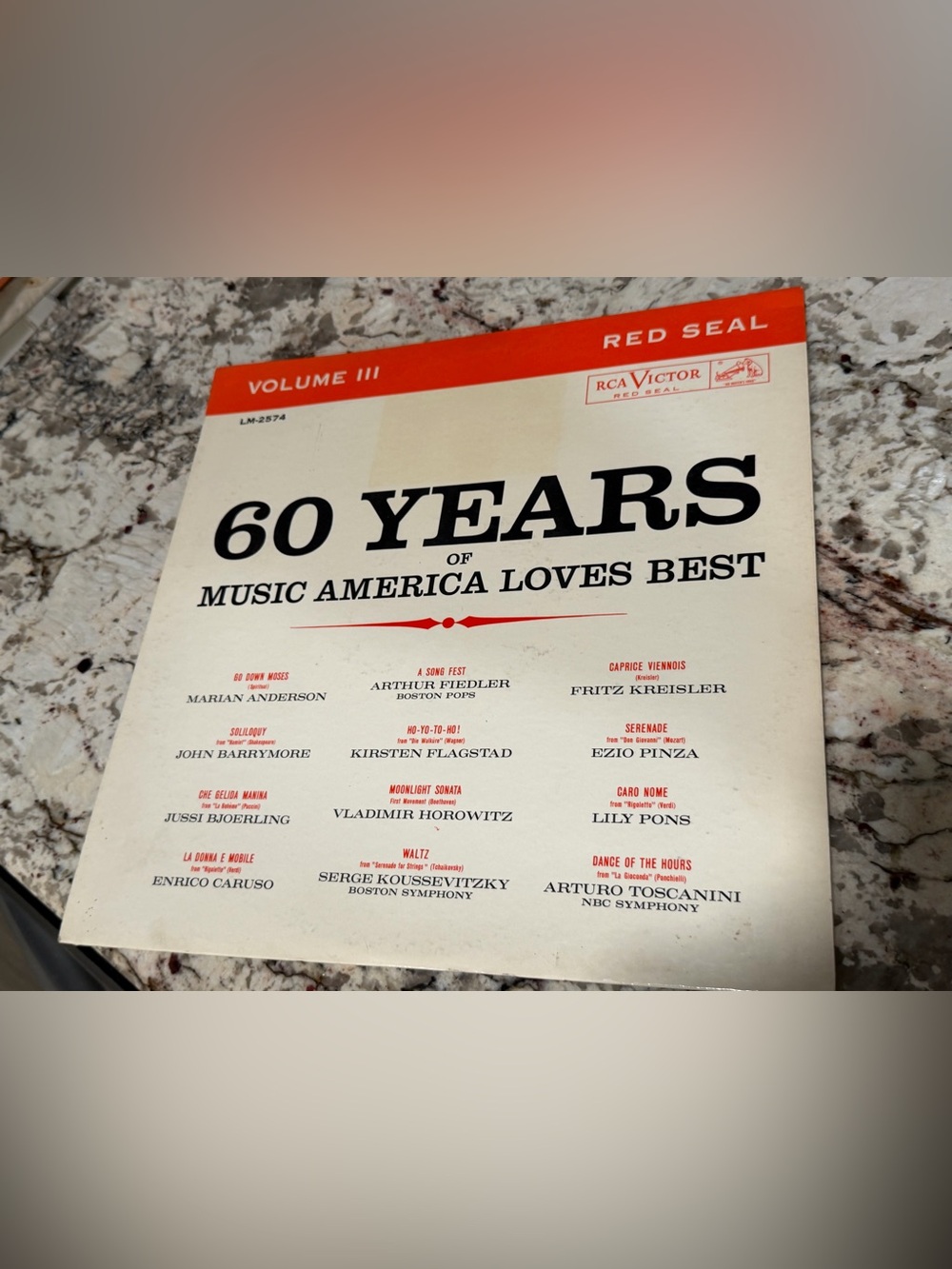 60 Years Of Music America Loves Best Volume III-Red Seal Vinyl LP Record